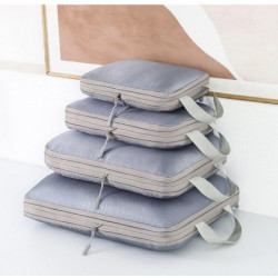 여행용 압축 4종세트 파우치 - grey 그레이