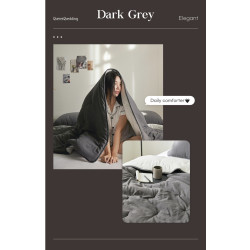 베네베딩 사계절 차렵양면이불 Q - dark grey