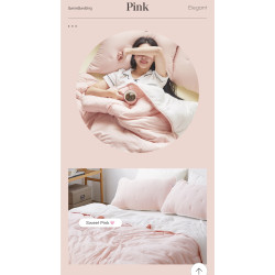 베네베딩 사계절 차렵양면이불 Q - pink