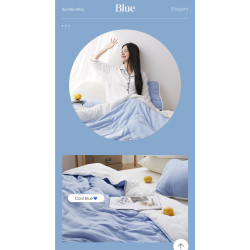 베네베딩 사계절 차렵양면이불 Q - blue