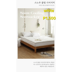 바닥에도 침대에도 OK 시어서커 냉감 토퍼  - white