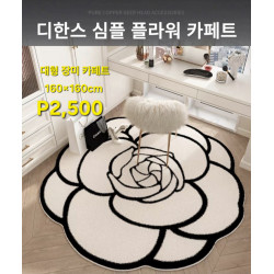 우아한 인조양털 장미카페트 대형